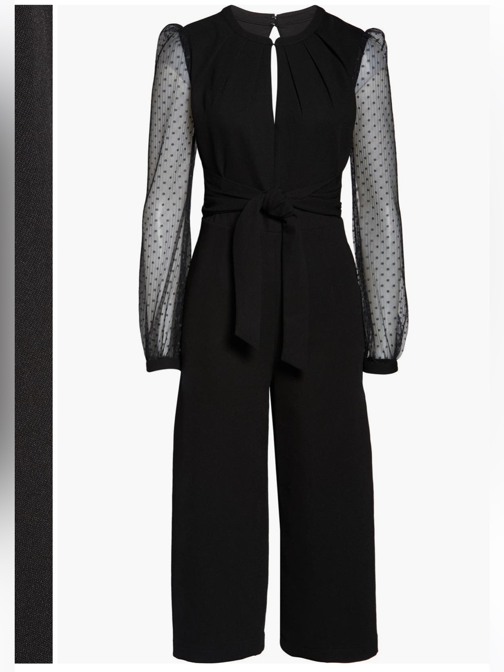 Adelyn Rae Alina Long Sleeve Open Back Formal Palazzo Jumpsuit